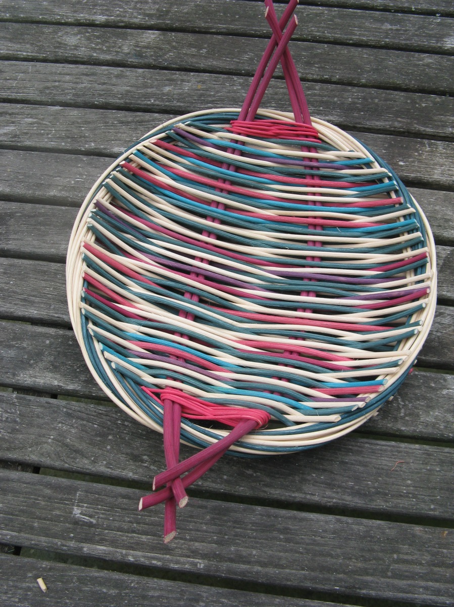 dyed cane platter